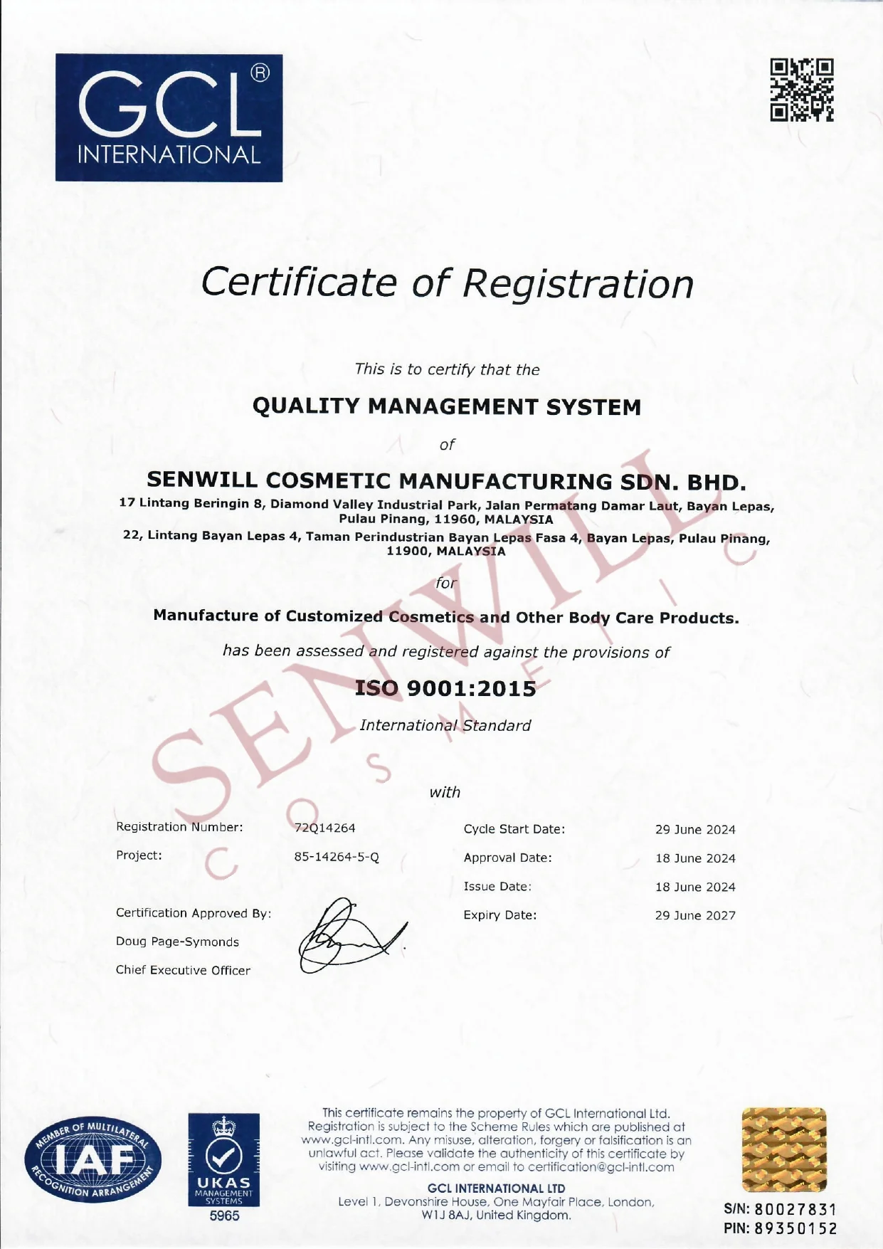 ISO 9001:2015 — Quality Management