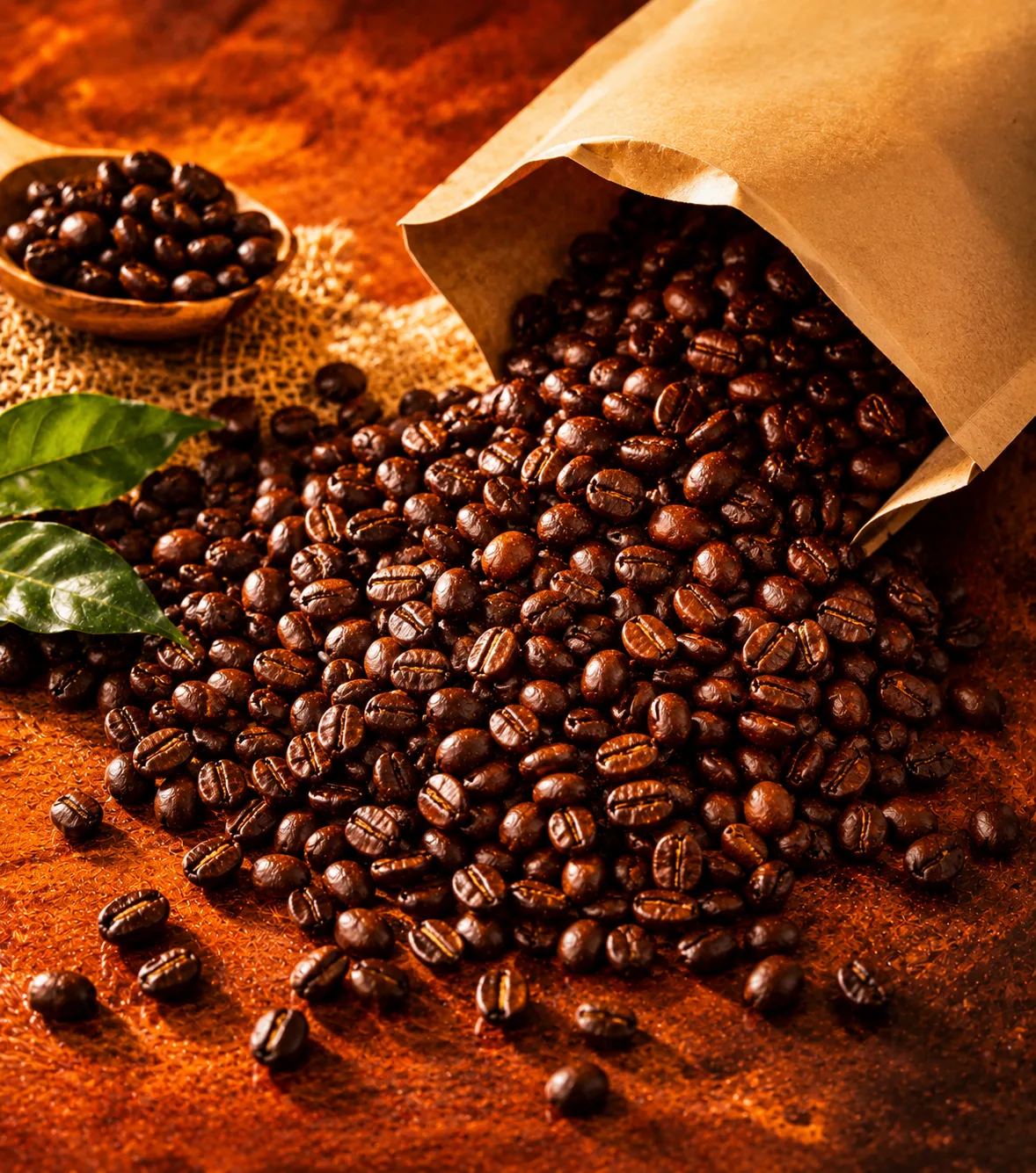Roasted coffee beans